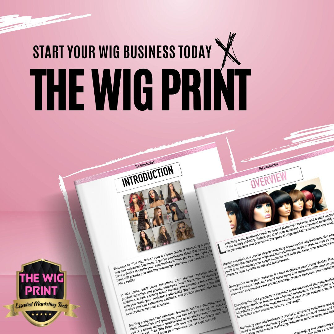 The Wig Print Ebook | Start Your Wig Business Today | Digital Download