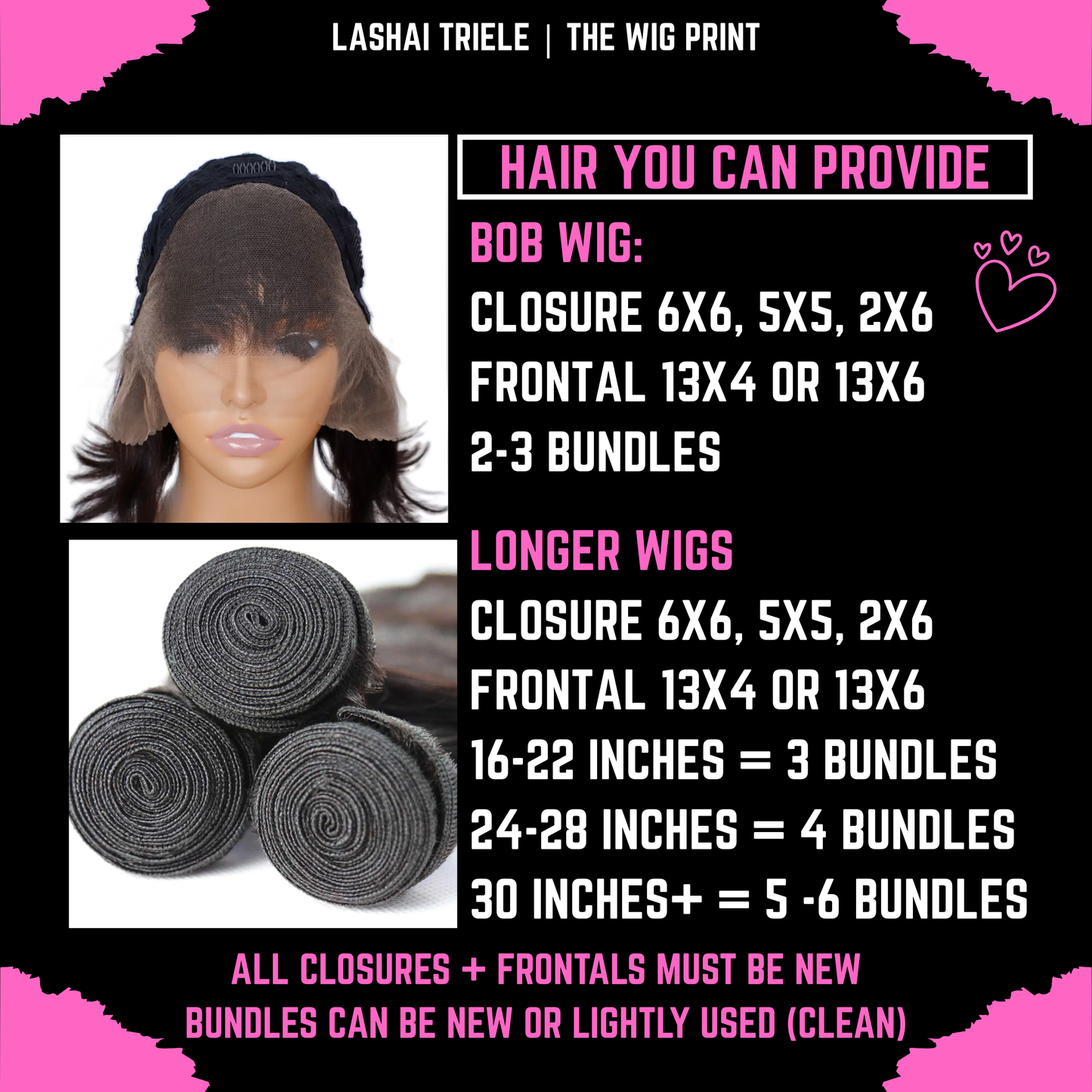 Custom Wig Services LONG | (BYOB)