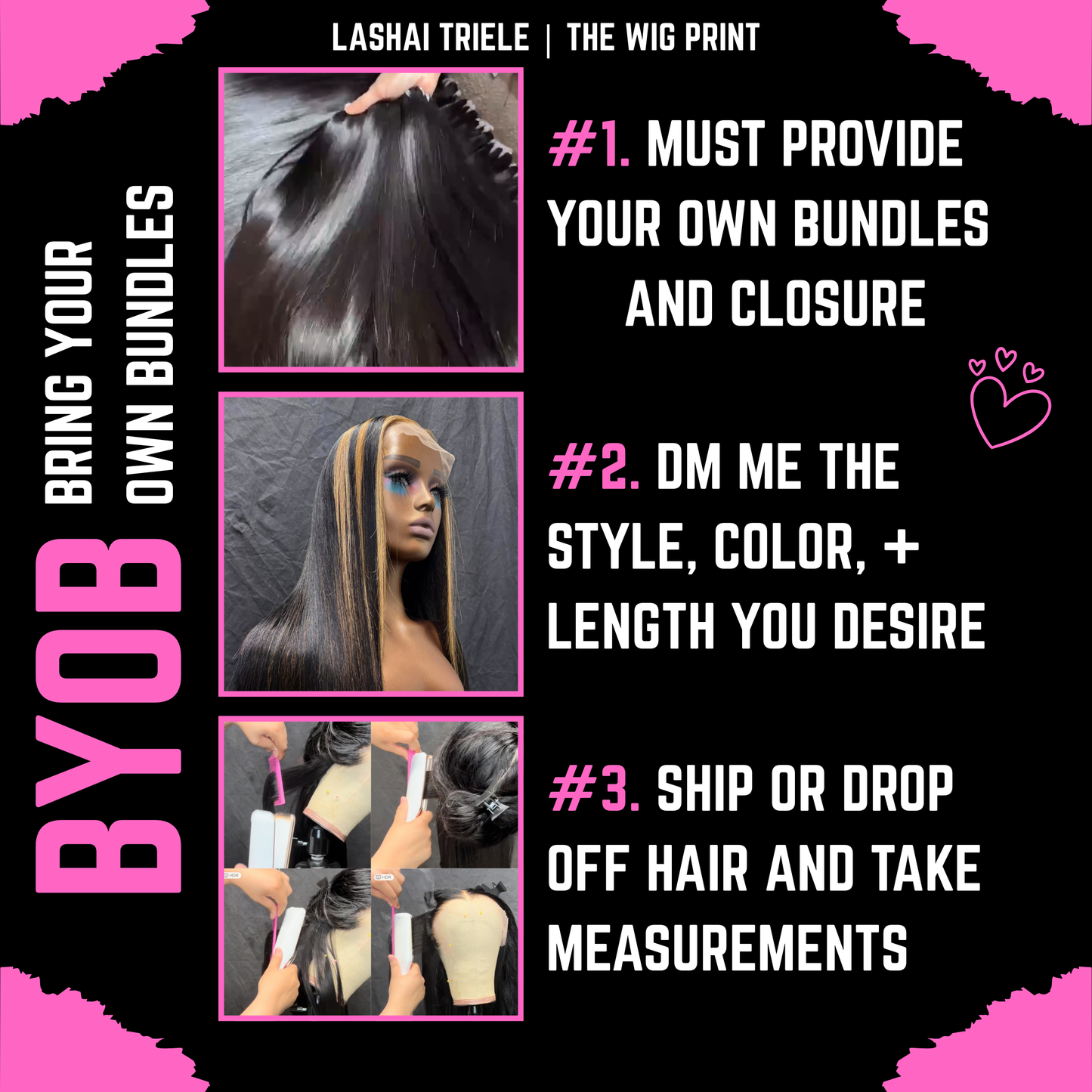 Custom Wig Services LONG | (BYOB)