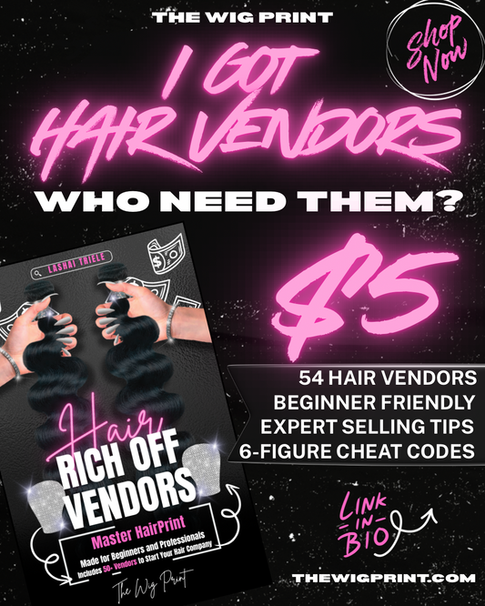Rich Off Hair Vendors | Training Manual | Perfect for Beginners & Professionals